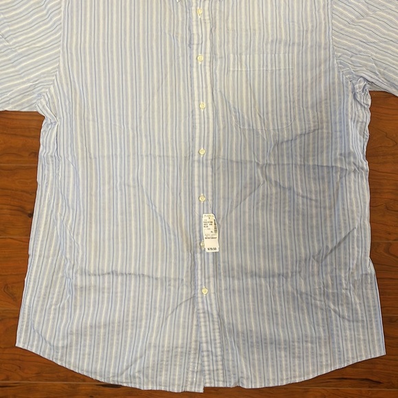 NWT Jos. A. Bank Stays Cool Blue and White Pinstripe Button Down Dress Shirt - Picture 5 of 10